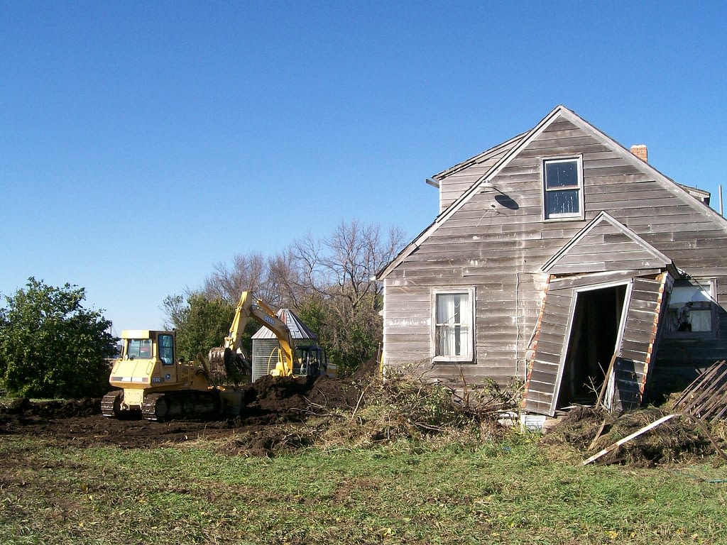 Land excavation of old home or barn