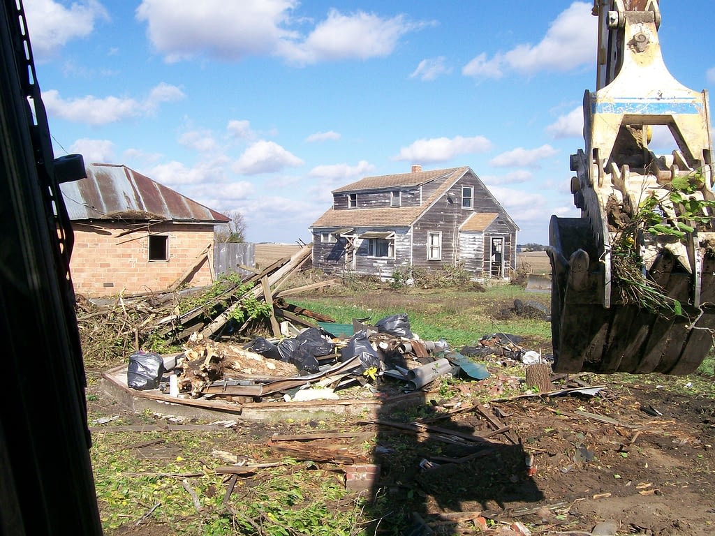 Land excavation of old home or barn