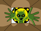 alien in box