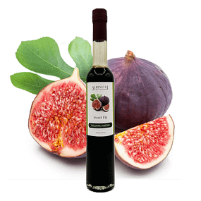 balsamic vinegar with open and whole figs