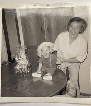 Owner and Founder Michael Arnold with his grandma in 1969