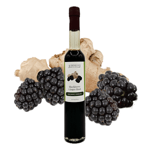 balsamic vinegar with blackberries and ginger