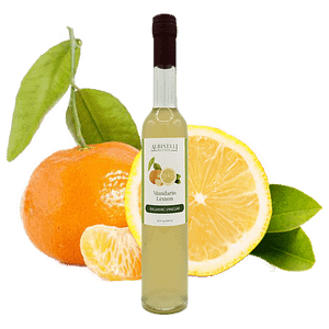 balsamic in front of mandarin and lemon slice
