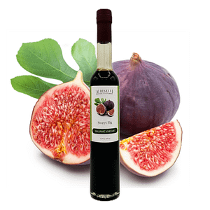 balsamic vinegar with open and whole figs