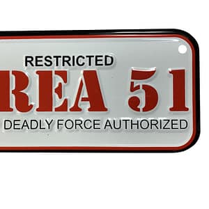 AREA 51 RESTRICTED sign