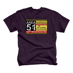 area 51 warning shirt