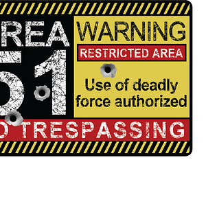 area 51 warning