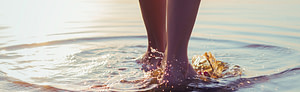 feet in water