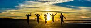 dancing on the beach