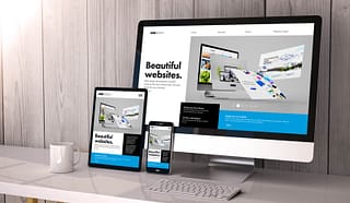 Professional website designs highlight seamless user experiences.