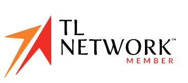 TL Network Member logo with an orange and red abstract arrow and the words TL Network Member.