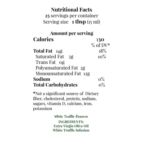 truffle oil NFP please email for text copy